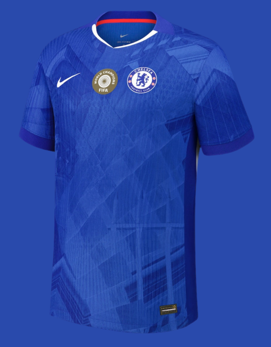 Equipación local Chelsea 2025-26 Campeones del mundo